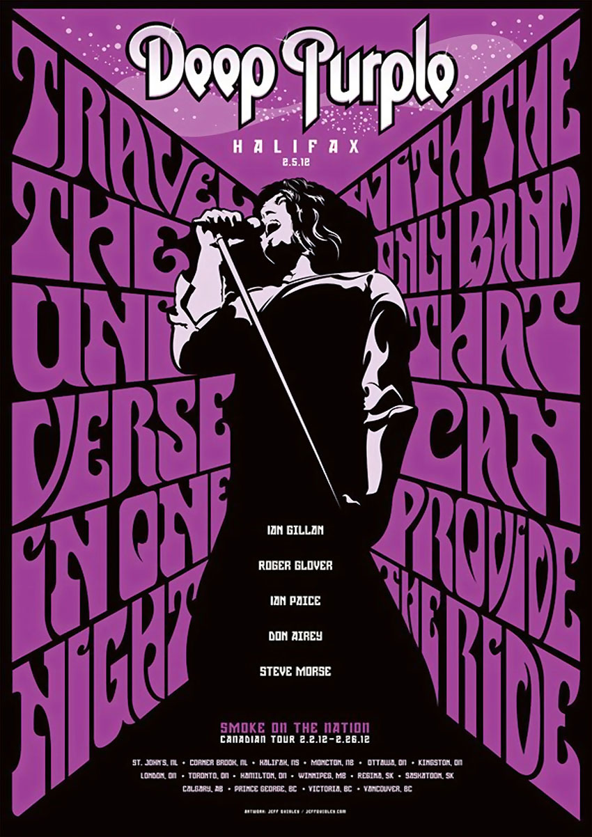 Deep Purple Style Music Artwork Canvas Print & Poster Wall Art - AI PRINT LAB